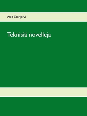 cover image of Teknisiä novelleja